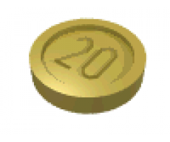 Minifigure, Utensil Coin Type 1 with 20 Mark