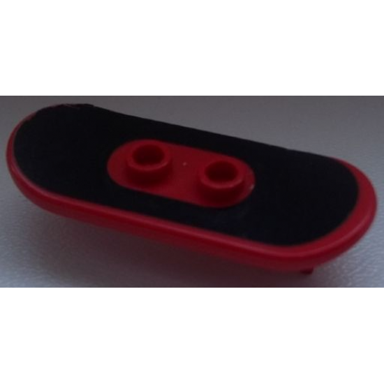 Minifigure, Utensil Skateboard with Mag Wheel Holders with Black Surface Pattern (Sticker) - Set 3535