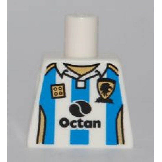 Torso Soccer Octan Logo and Light Blue Stripes Pattern