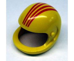 Technic, Figure Accessory Helmet with Four Red Lines Pattern