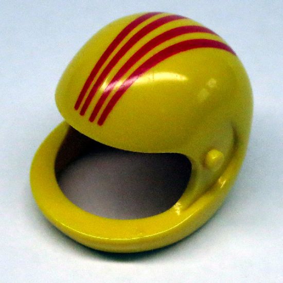 Technic, Figure Accessory Helmet with Four Red Lines Pattern
