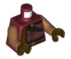 Torso SW Shirt, Diagonal Belt and Overlay Cape Pattern / Medium Nougat Arms / Dark Brown Hands