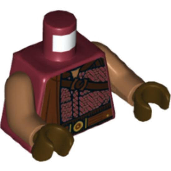 Torso SW Shirt, Diagonal Belt and Overlay Cape Pattern / Medium Nougat Arms / Dark Brown Hands