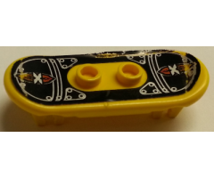 Minifigure, Utensil Skateboard with Trolley Wheel Holders with Island Xtreme Stunts Logo and Skid Plates with Rivets Pattern (Sticker) - Set 6740