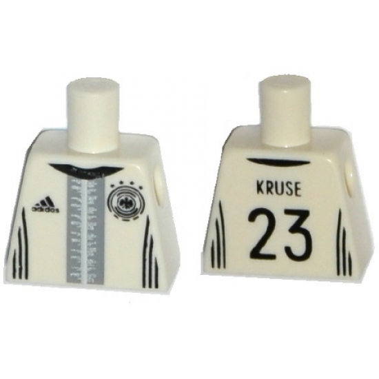 Torso Soccer Shirt with adidas Logo, 4 Stars and Eagle Front, 'KRUSE 23' Back Pattern