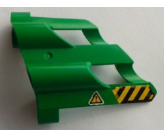 Technic, Panel Fairing # 2 Large Short, Large Holes, Side B with Black and Yellow Danger Stripes and Triangle with Exclamation Mark Upside Down Pattern (Sticker) - Set 8446