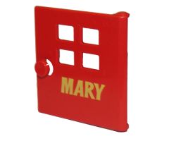 Duplo, Building Door / Window Pane with Four Windows Narrow and Mary Pattern