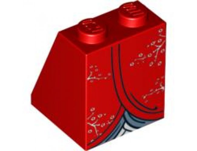 Slope 65 2 x 2 x 2 with Bottom Tube with Minifigure Dress/Skirt/Robe, Kimono Pattern