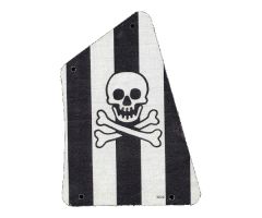 Cloth Sail 2 with Black Stripes, Skull and Crossbones Pattern