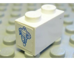 Brick 1 x 2 with Michelin Man Pattern on Both Ends (Stickers) - Set 8374