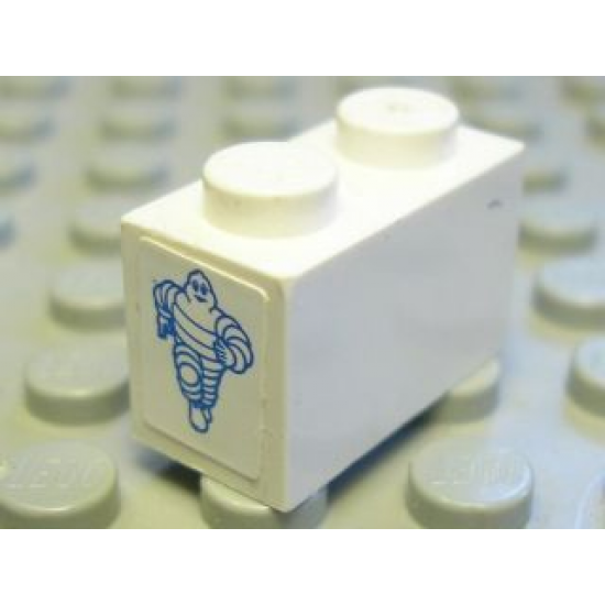 Brick 1 x 2 with Michelin Man Pattern on Both Ends (Stickers) - Set 8374