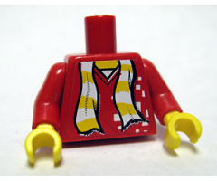 Torso Scarf Yellow Stripes Pattern (Sticker) / Red Arms / Yellow Hands