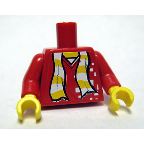 Torso Scarf Yellow Stripes Pattern (Sticker) / Red Arms / Yellow Hands