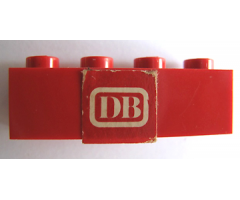 Brick 1 x 4 with 'DB' Pattern (Sticker) - Set 164