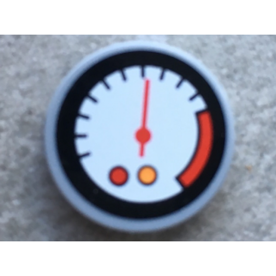 Tile, Round 2 x 2 with Tachometer Pattern (Sticker) - Set 8051