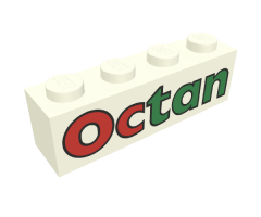 Brick 1 x 4 with Octan Pattern