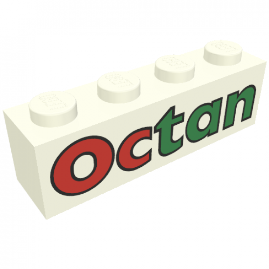 Brick 1 x 4 with Octan Pattern
