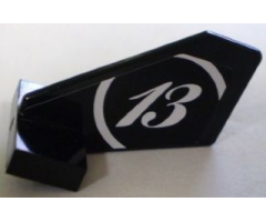 Tail Shuttle, Small with White '13' and Circle Pattern on Left Side (Sticker) - Set 8898