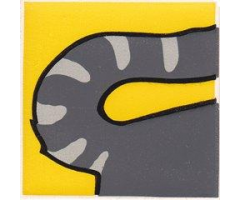 Duplo, Tile 2 x 2 x 1 with Cat Mosaic Picture 01 Pattern (Set 1014)