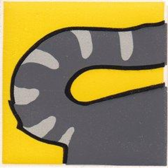 Duplo, Tile 2 x 2 x 1 with Cat Mosaic Picture 01 Pattern (Set 1014)