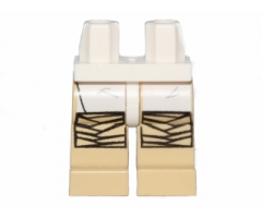 Hips and Tan Legs with SW White Leggings, Puttees Thin Wrap Pattern