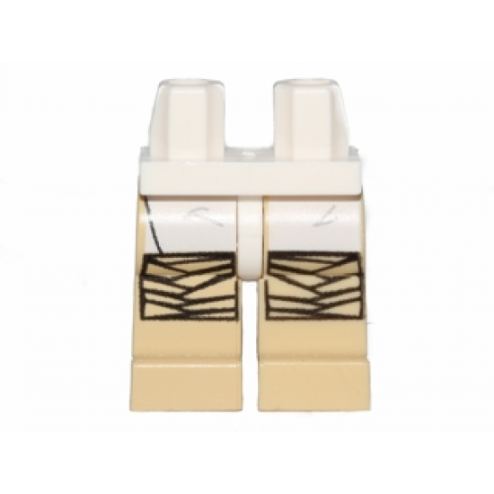 Hips and Tan Legs with SW White Leggings, Puttees Thin Wrap Pattern