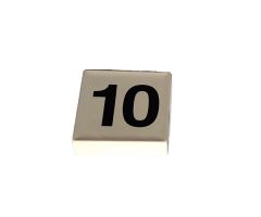 Duplo, Tile 2 x 2 with Black Number 10 Pattern