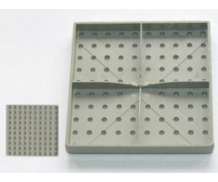 Brick 10 x 10 without Bottom Tubes, with '+' Cross Support (early Baseplate)