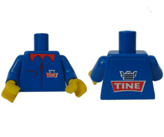 Torso Tine Logo Pattern (Stickers) / Blue Arms / Yellow Hands
