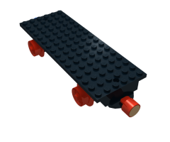Train Base 6 x 16 Type I with Wheels and Red and Blue Magnets