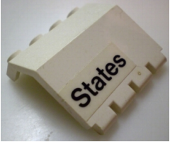 Panel 2 x 4 x 3 1/3 with Hinge with 'States' Pattern (Sticker) - Set 1682