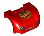 Vehicle, Mudguard 3 x 4 x 1 2/3 Curved with Front with Headlights, Grille and 'Rust-eze' Pattern