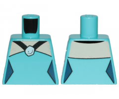 Torso Female Outline, Dress with Black Straps and Stone Pattern (Betty Rubble)