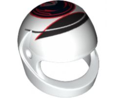 Minifigure, Headgear Helmet Motorcycle (Standard) with Ferrari K. Raikkonen Pattern