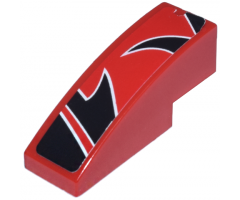Slope, Curved 3 x 1 with Black Togokahn Pattern, Model Back, Middle Right (Sticker) - Set 8159