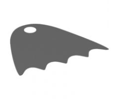 Minifigure, Body Wear Cape Cloth, Scalloped 5 Points with Single Top Hole (Batman) - Traditional Starched Fabric