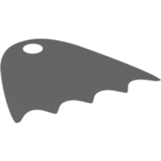 Minifigure, Body Wear Cape Cloth, Scalloped 5 Points with Single Top Hole (Batman) - Traditional Starched Fabric