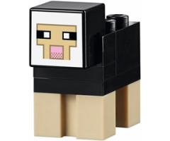 Minecraft Sheep, Black - Brick Built