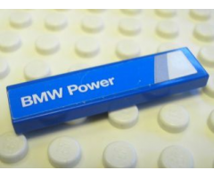 Tile 1 x 4 with 'BMW Power' Pattern, Model Left (Sticker) - Set 8374