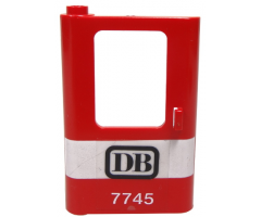 Door 1 x 4 x 5 Train Left with White Stripe and 'DB 7745' Pattern (Sticker) - Set 7745