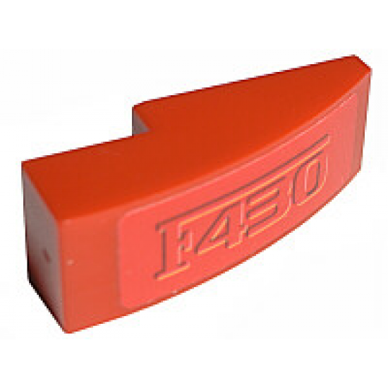 Slope, Curved 3 x 1 with 'F430' Pattern (Sticker) - Set 8671