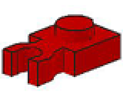 Plate, Modified 1 x 1 with Clip Vertical (Undetermined Clip Type)