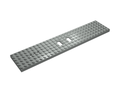 Train Base 6 x 28 with 6 Round Holes Each End