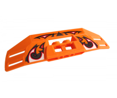 Technic, Panel RC Car Spoiler with Black, Red and White Flames Pattern (Stickers) - Set 8676