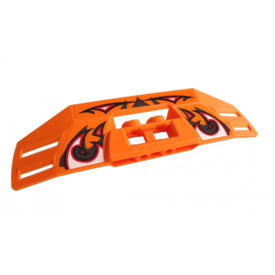 Technic, Panel RC Car Spoiler with Black, Red and White Flames Pattern (Stickers) - Set 8676