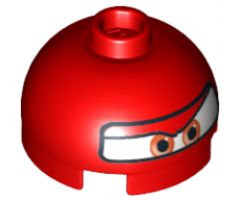 Brick, Round 2 x 2 Dome Top with Eyes Round and F1 Helmet Pattern (Francesco)