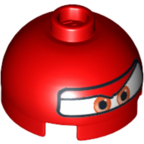 Brick, Round 2 x 2 Dome Top with Eyes Round and F1 Helmet Pattern (Francesco)