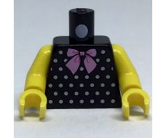Torso with Bright Pink Bow Tie and White Polka Dots Pattern (BAM) / Yellow Arms / Yellow Hands