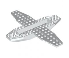 Aircraft Fuselage 4 x 16 x 1 with 2 x 10 Recessed Center and 8 x 4 Wings with Cutaways, 9 Holes