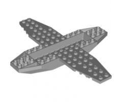 Aircraft Fuselage 4 x 16 x 1 with 2 x 10 Recessed Center and 8 x 4 Wings with Cutaways, 9 Holes
